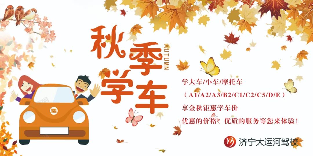 【濟寧大運河駕?！烤旁?，你好丨秋高氣爽學車正當時(圖3)